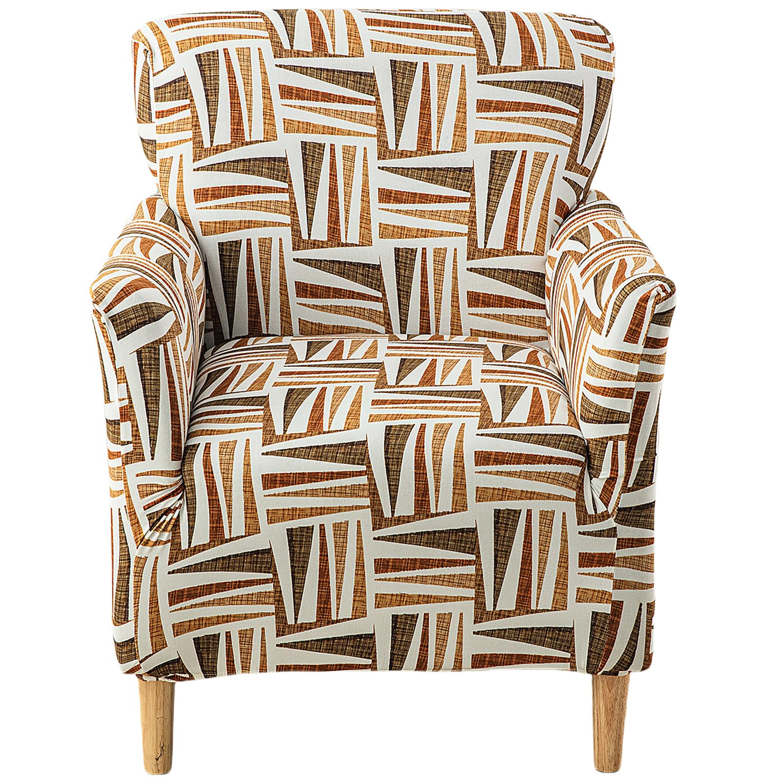 Ausing Yellow Sofa Covers Modern Geometric Armchair Covers High Stretch Non-Slip Slipcovers 1 Sheater