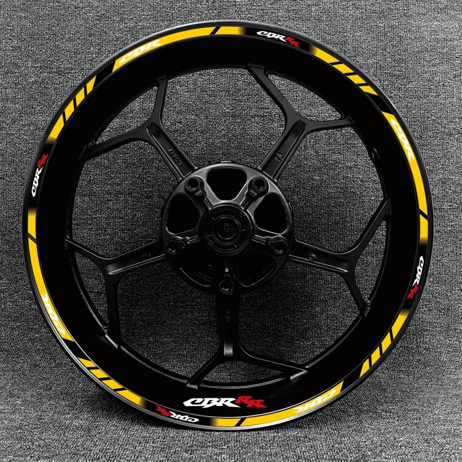 Thick Edge Outer Rim Sticker Stripe Wheel Decals for REPSOL HRC CBR250RR CBR400RR CBR600RR CBR1000RR(Color3)