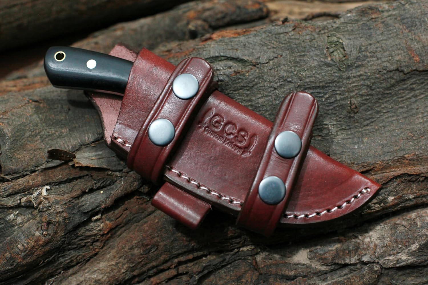 GCS Handmade Micarta Handle D2 Tool Steel Tactical Hunting Knife with leather sheath Full tang blade designed for Hunting & EDC GCS 508