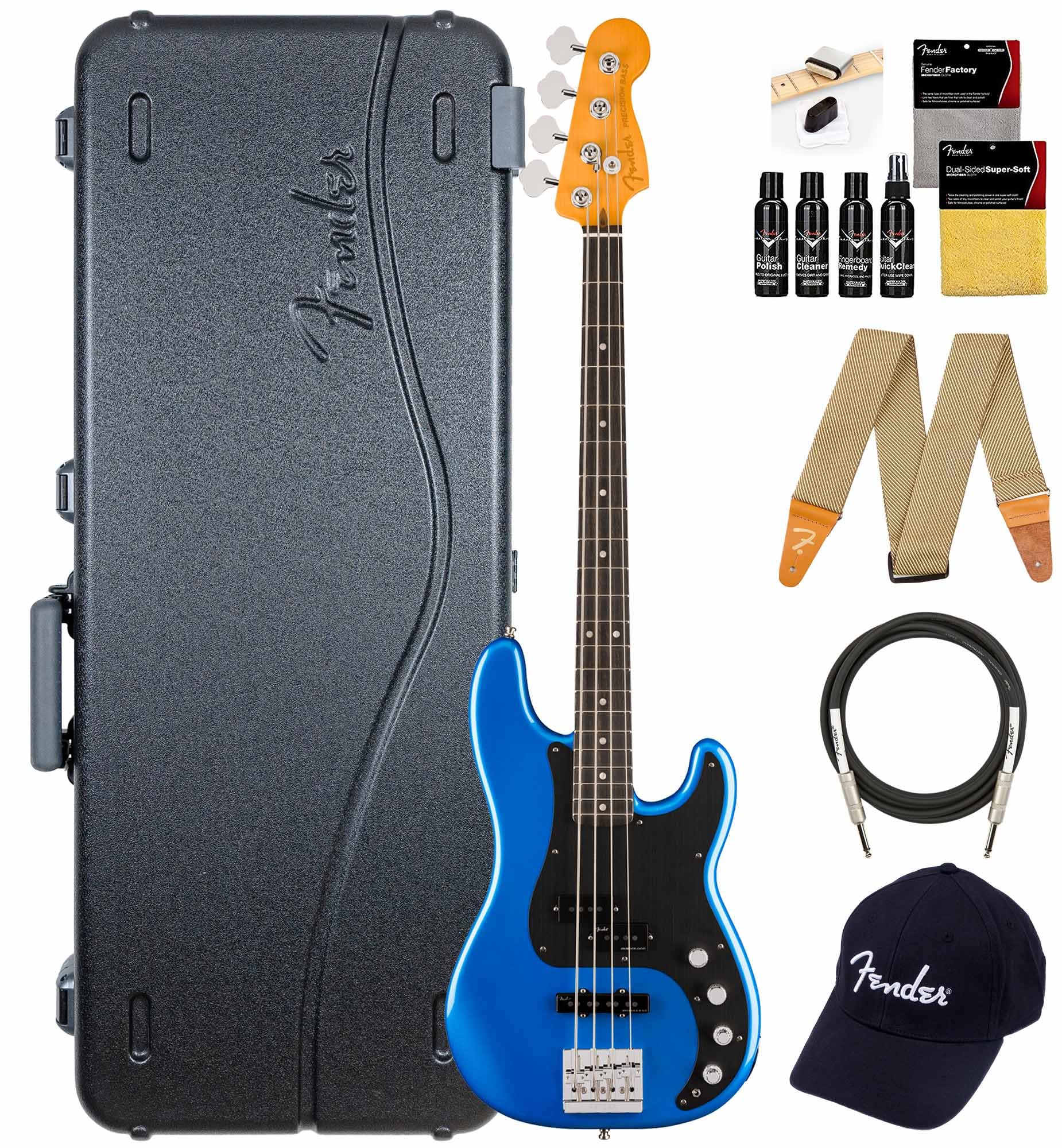 Amazon.com: Fender American Ultra II Precision Bass - Noble Blue