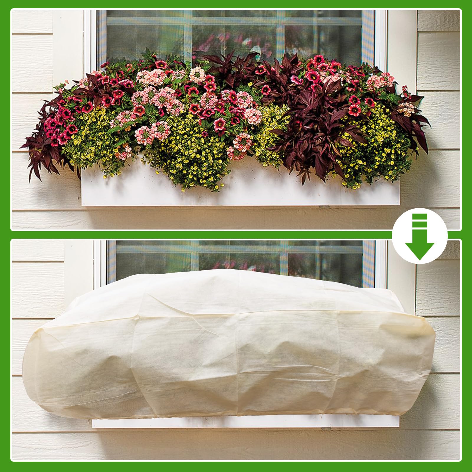 Protezione per vasi da esterno in 2 pezzi - Protezione invernale per vasi da fiori - Copertura invernale riutilizzabile per piante in vaso 70x65 cm Gr | Leroy Merlin