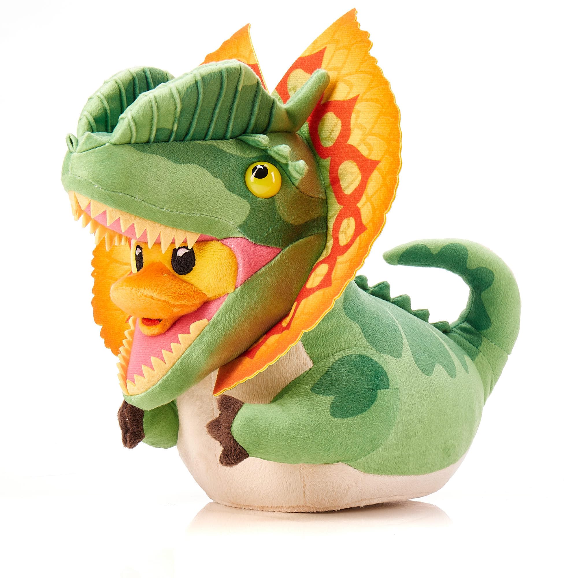 TUBBZ Plush: Jurassic World Rebirth - Dilophosaurus Cosplaying Rubber Duck Soft Plush Collectible Toy
