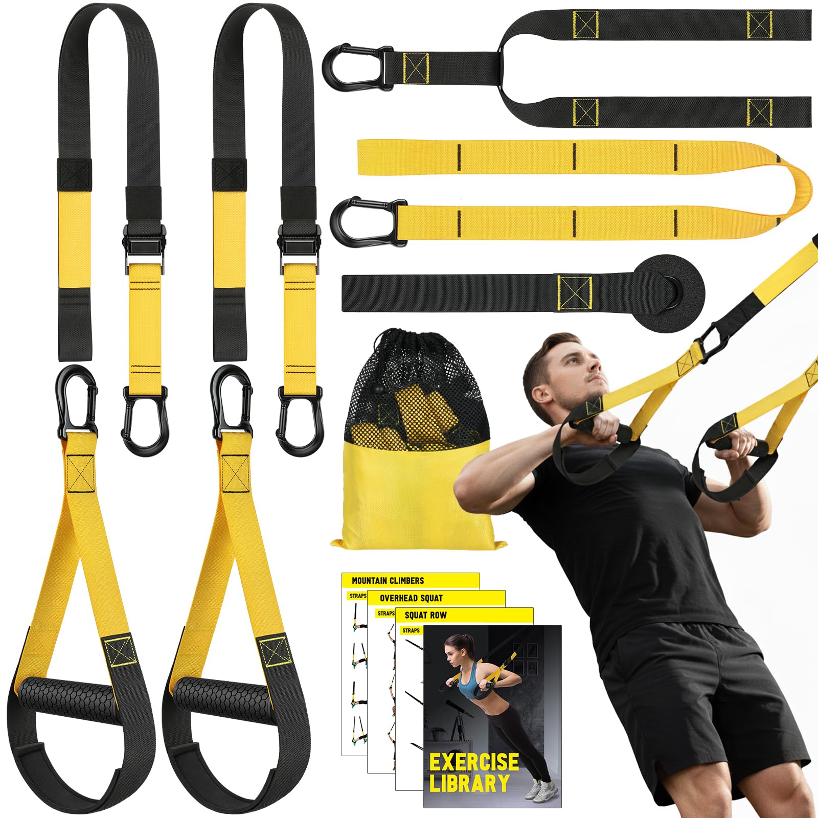 Home Resistance Training Kit - Bodyweight Resistance Bands with Handles, Door Anchor, Fitness Straps for Full-Body Workout, Heavy Duty Exercise Bands for Home Gym