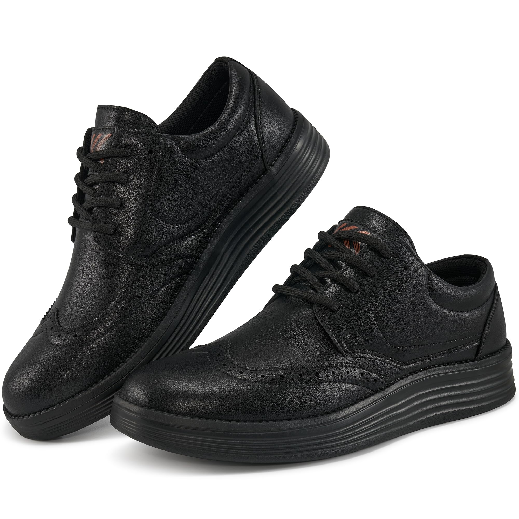 Mens Oxford Dress Shoes Black 11 Comfortable PU Leather Business Casual Shoe for Office Work