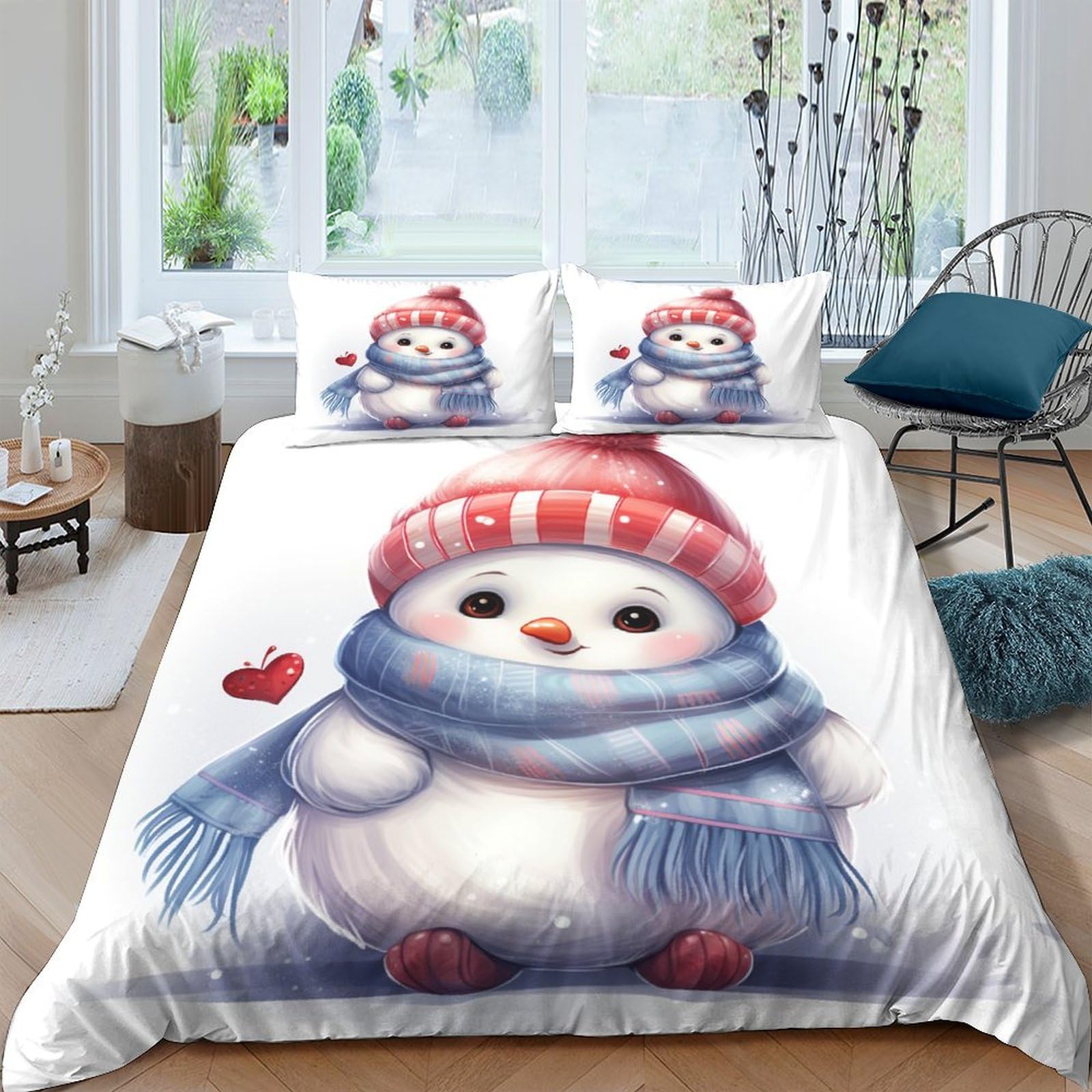 Parure de lit Yeti 3 pièces housse de couette 220x240 cm et taies