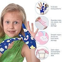 Vista 3 de Janmercy 16 Piezas Protector para Dejar de Chuparse el Dedo para Niños Guantes Masticables Transpirables Protector de Pulgar para Morderse las Uñas