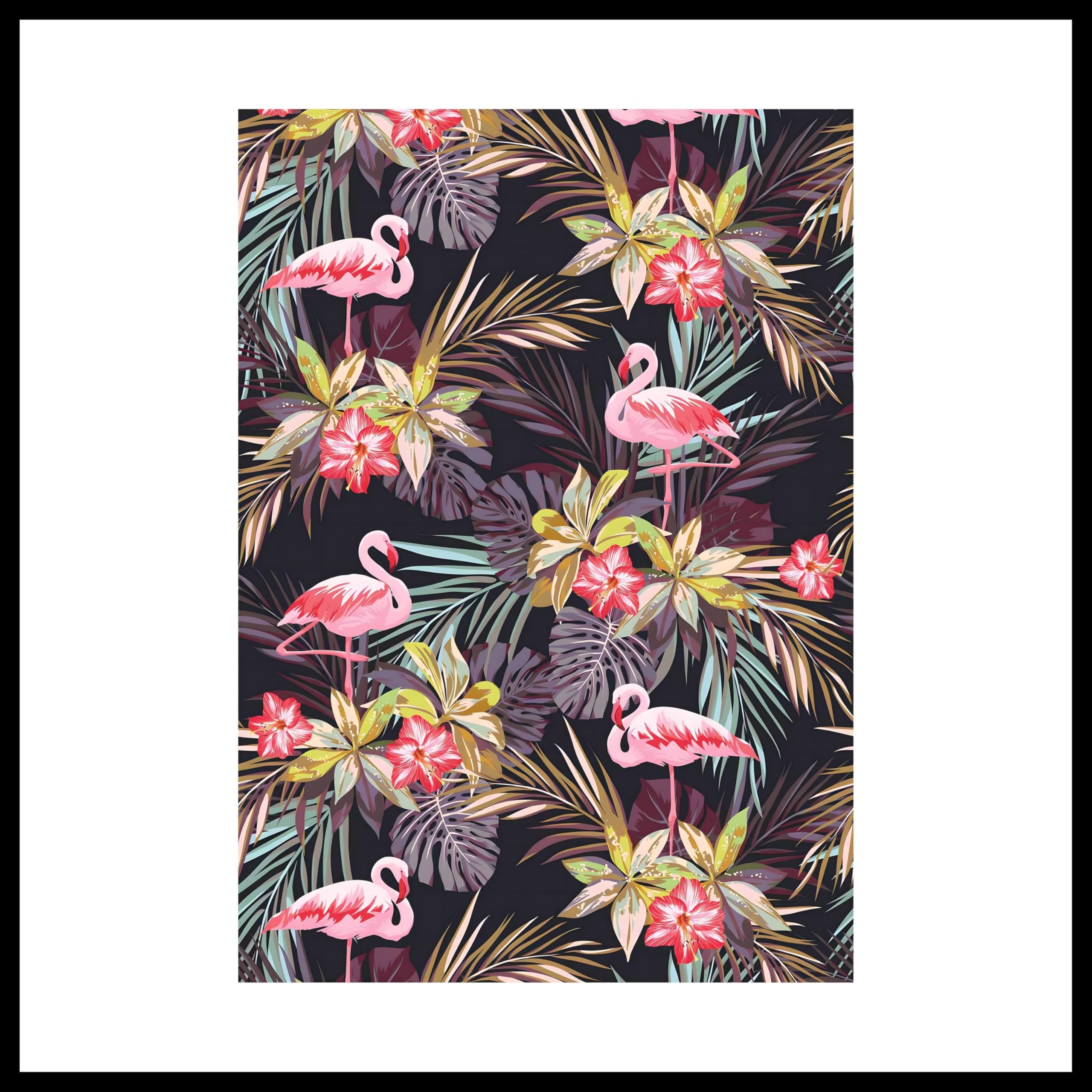 Papier de riz repositionnable sans colle pour art mural floral