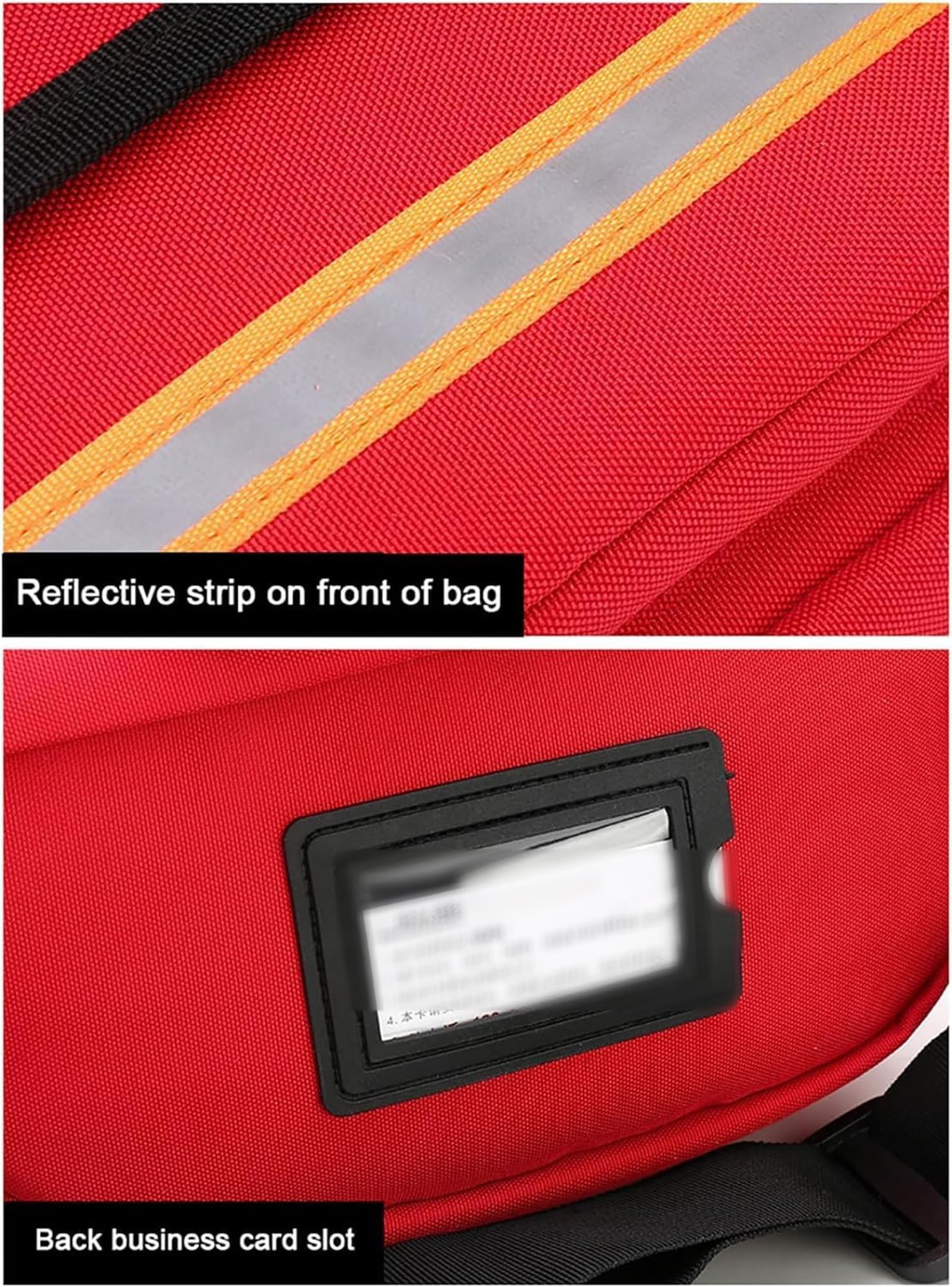 Riñonera portátil de primeros auxilios, bolsa de primeros auxilios, bolsa vacía para primeros auxilios, bolsa compacta de medicina de supervivencia, para el coche, el hogar, la oficina(Black)