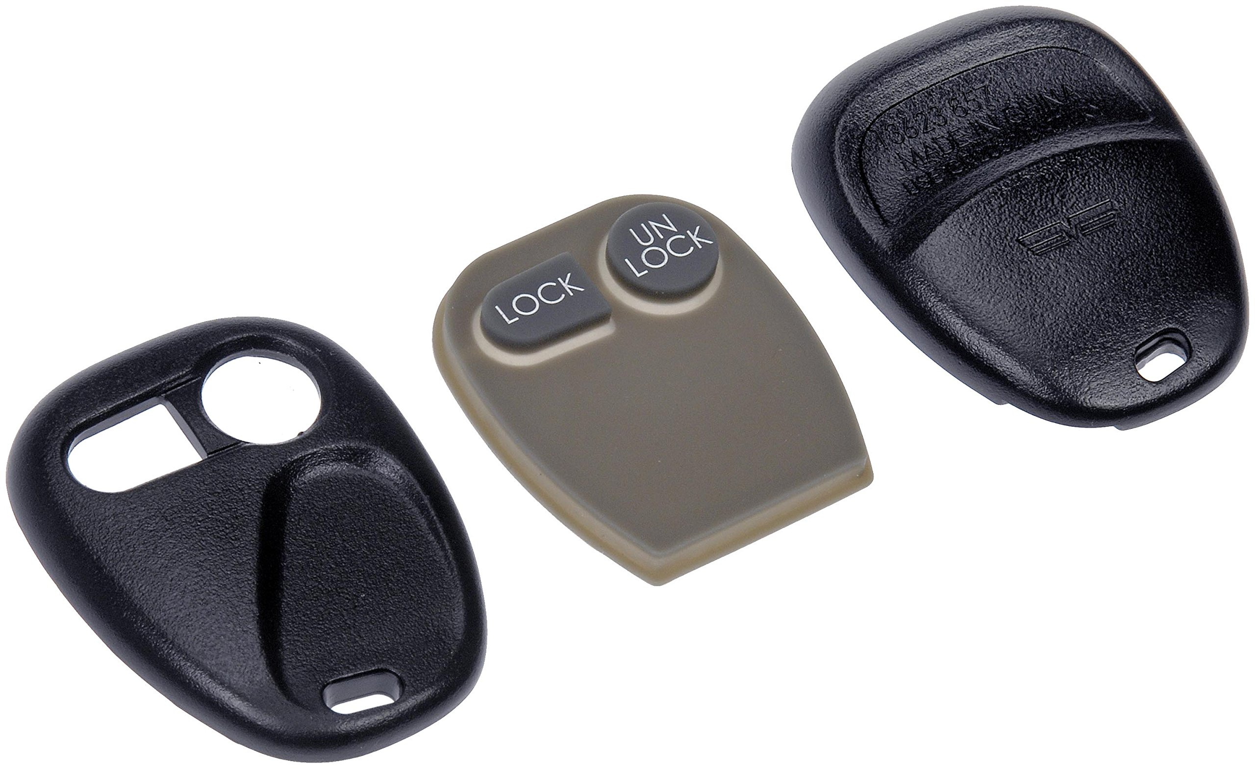 Dorman 13623 Keyless Entry Transmitter Cover Compatible with Select Models, Black - DORMAN Keyless Remote Case - Dorman Keyless Remote Case 13623 - Keyless Remote Case - KEYLESS REMOTE CASE - Keyless Remote Case - Key Fob Repair - Cracked or wore out your key fob case? Want to add a custom look? Just replace the case with this convenient, affordable keyless entry transmitter cover, restoring or enhancing the look. - Cadillac 2000-99, Chevrolet 2009-96, GMC 2009-97, Isuzu 2008-05, Pontiac 2002-96, Saturn 1999-91