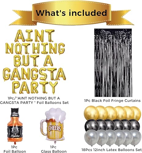 Miniatura 2 de Aint Nothing But A Gangster, decoraciones de fiesta de los años 90 para adultos, decoraciones de fiesta de cholo, decoraciones de fiesta de homies