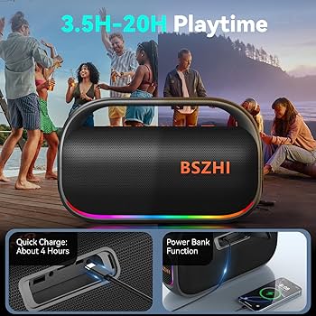 wireless speaker❤️ CASCHO Portable Waterproof Bluetooth Speaker 30W Loud Sound