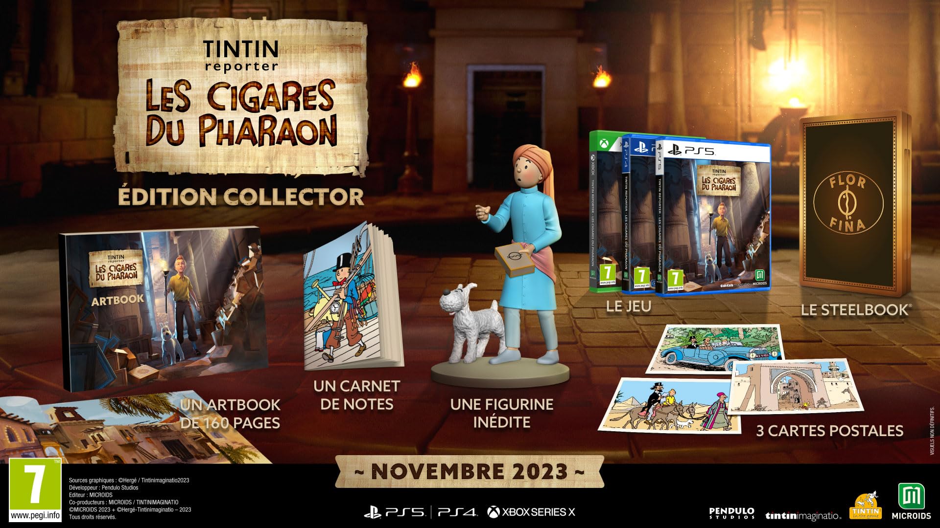 Edición Collector Videojuegos Tintin Reporter: Les Cigares Du Pharaon FR (PS4)