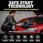 Bullseye Safety XL 1000A Jump Starter Booster Pack with Jumper Cables, Portable 12V Car Battery Booster Jump Starter for 6.0L Gas and 3.0L Diesel Engines, 2250mAh, Reverse Polarity Protection | Spark + Reverse Polarity Protection, 1800 mAh, Rechargea