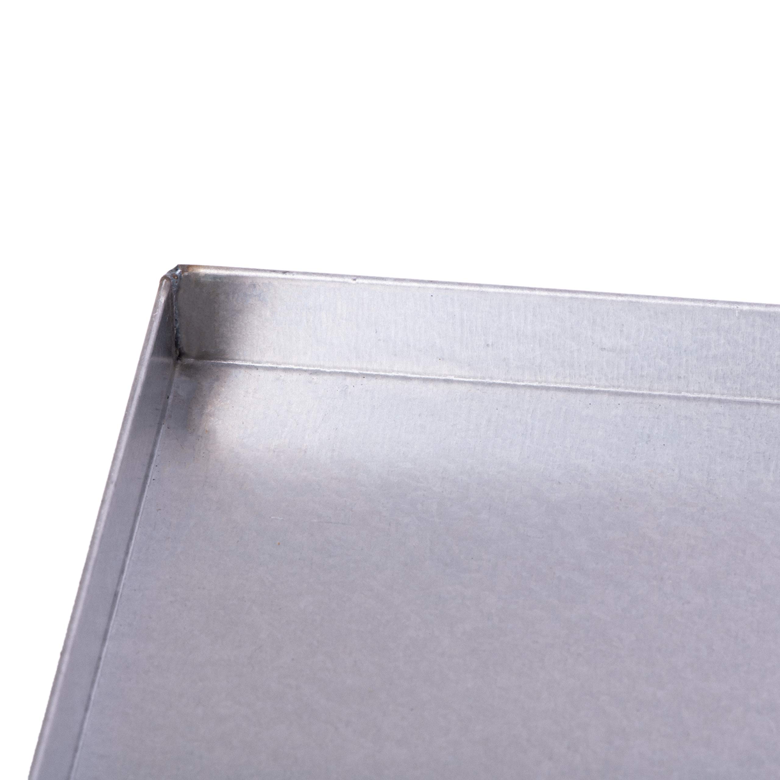 Silicon-Tech | 3 Teglie da Forno 60x40 | Lamiera Alluminata | NATURALE | Professionali | Bordo 2 cm | Senza Rivestimento Antiaderente