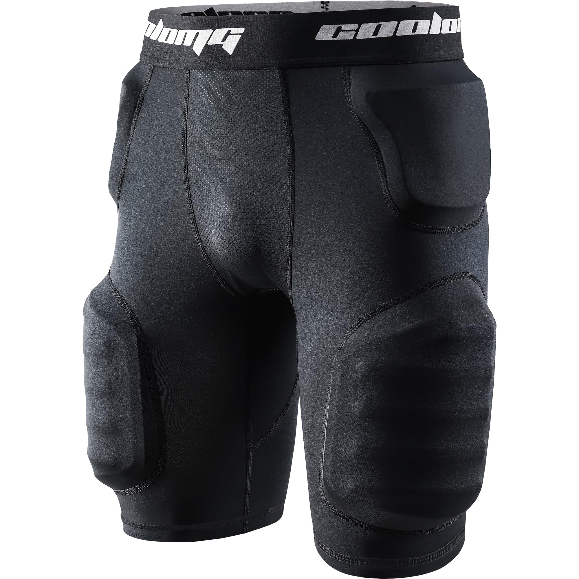 COOLOMG 5 Pad Adult Football Girdle for Men with Cup Pocket