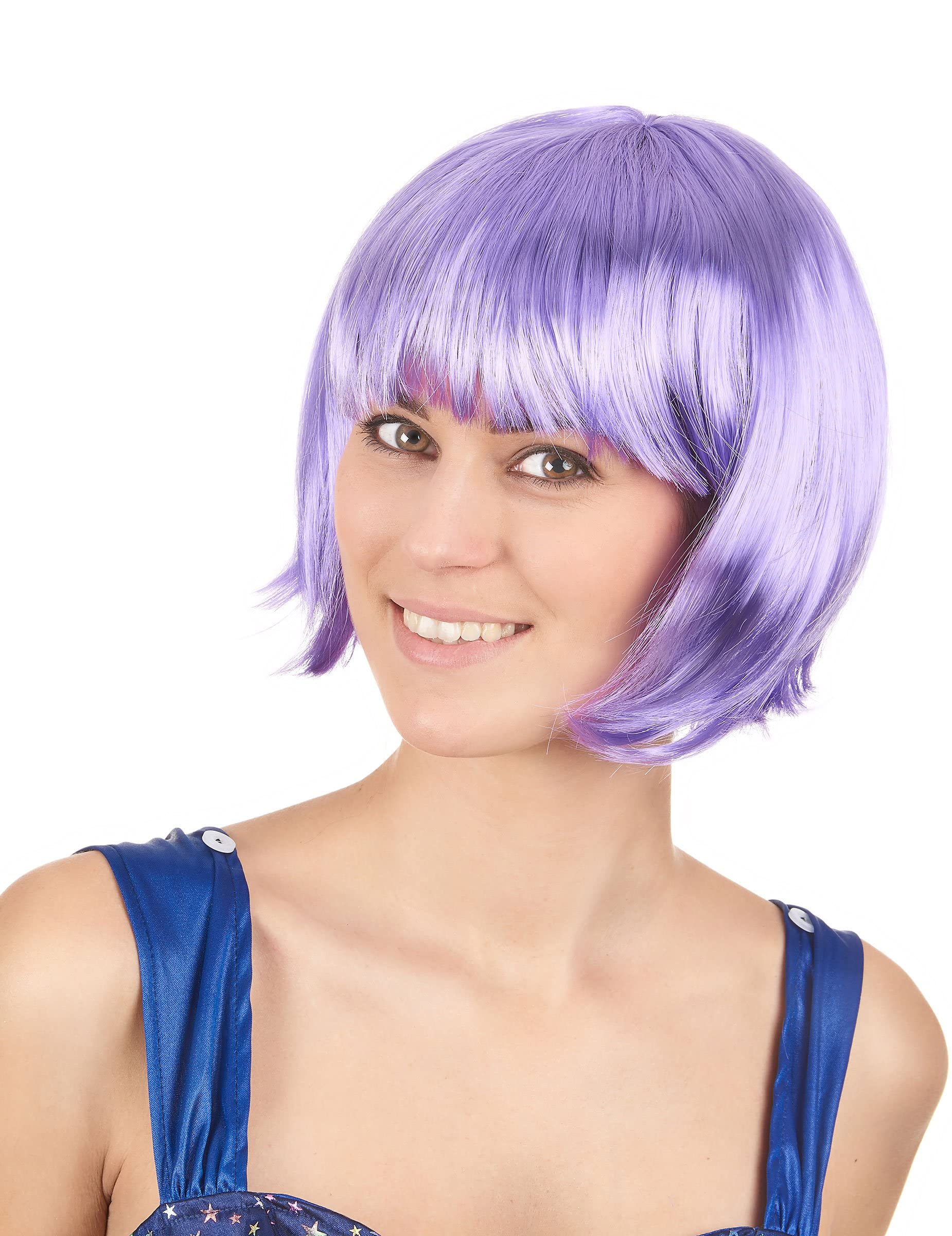 Perruque Blanche - Carré à Frange - Loulou - Lavable Et Coiffable