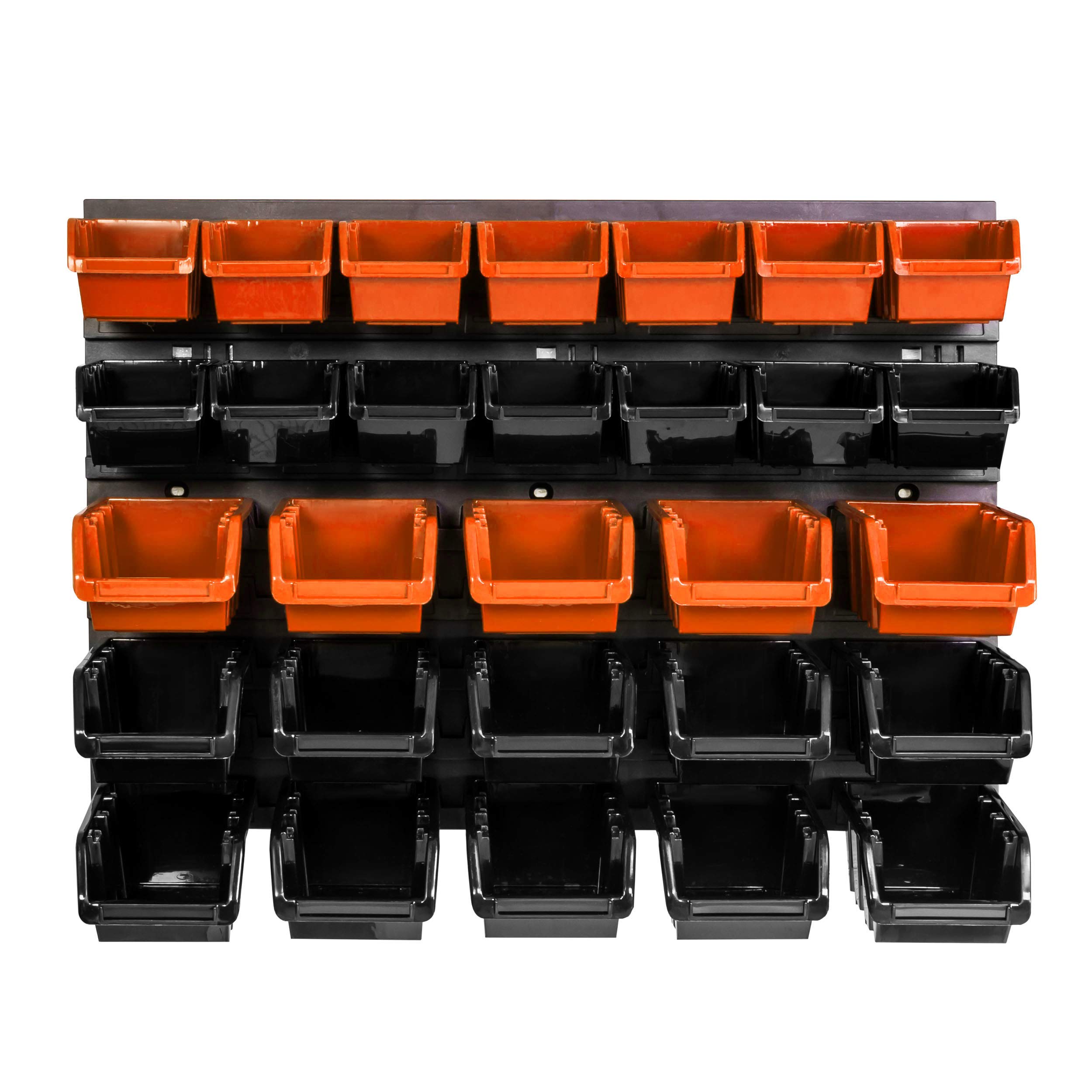 32 unidades Sistema de almacenamiento de pared, 58 x 39 cm, cajas apilables, cajas de almacenamiento, cajas de almacenamiento extrafuertes, estantes de pared