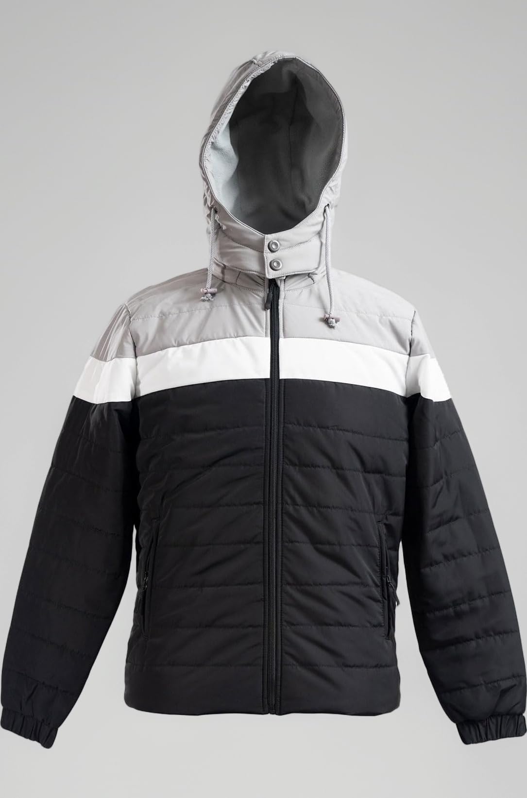 Men’s Thermal Jacket Triple Layer Insulated Winter Coat | Water Repellent Windproof Jacket with Detachable Hood | Warm Fleece Lined Travel Outdoor Jacket for Men