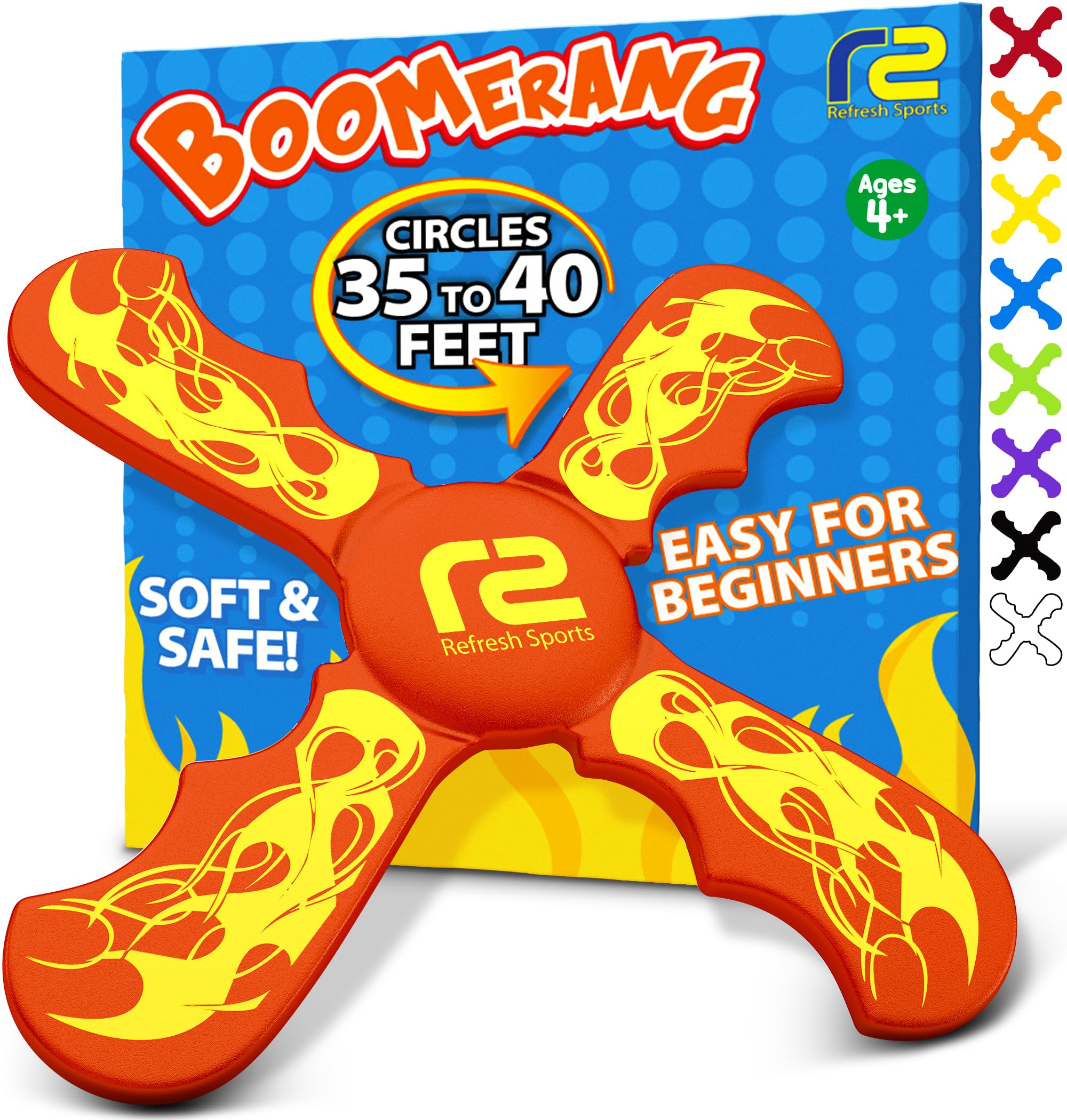 Boomerang for Kids - It Really Flies Back, Fun and Easy to Use Gifts for Boys and Girls, Great Toys for Kids Ages 8-13, Soft Foam Design
