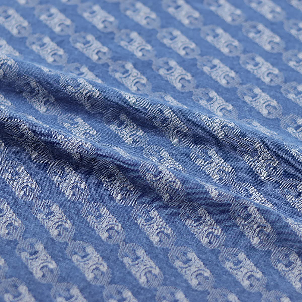 Tessuto denim Tessuto Jacquard Cotone Denim Materiale da Cucito Tessuti per la Casa per L'artigianato Fai-da-te Jeans Dress Shirting Patchwork Sartoria Home Decor(Larghezza: 1,5 M)(Size:2.5x1.5 m)