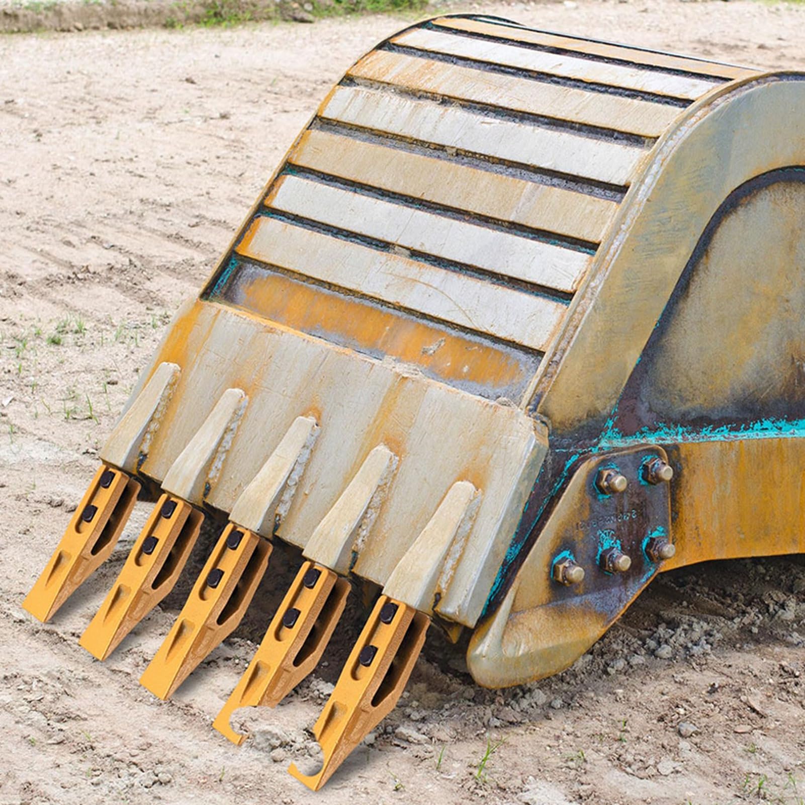 GOWENIC Löffelzähne aus Legiertem Stahl für Minibagger 08–20, 3 Sätze Baggerzähne mit Schrauben, Anschraubbare Muldenkipper-Laderschaufelzähne für Bagger-Kompaktlader, 7,5 X 1,9 X 1,8 Zoll