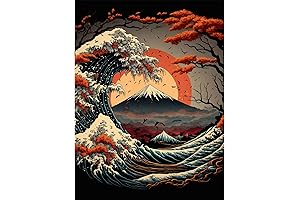 DIY Diamond Painting Kit- Great Wave Diamond Art Kits for Adults,Ukiyo-e Gem...