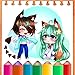 Coloring Book Girl Anime for kids