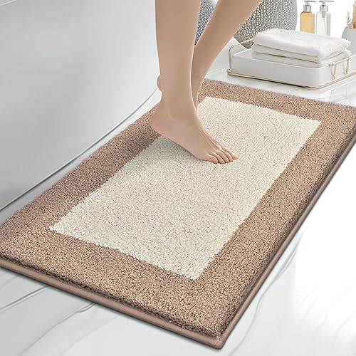 Miniatura 43 de Alfombras de baño de 24 x 60 pulgadas, antideslizantes, extrasuaves, absorbentes, lavables a máquina, de secado rápido, para suelo de baño, ducha,