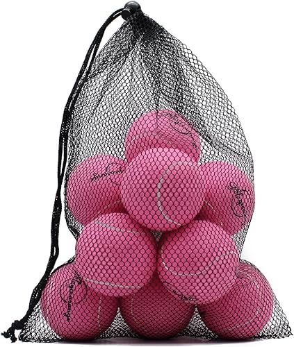 Miniatura 2 de Magicorange Pelotas de tenis, paquete de 12 pelotas de tenis de entrenamiento avanzado, pelotas de práctica para perros y mascotas, vienen con bolsa