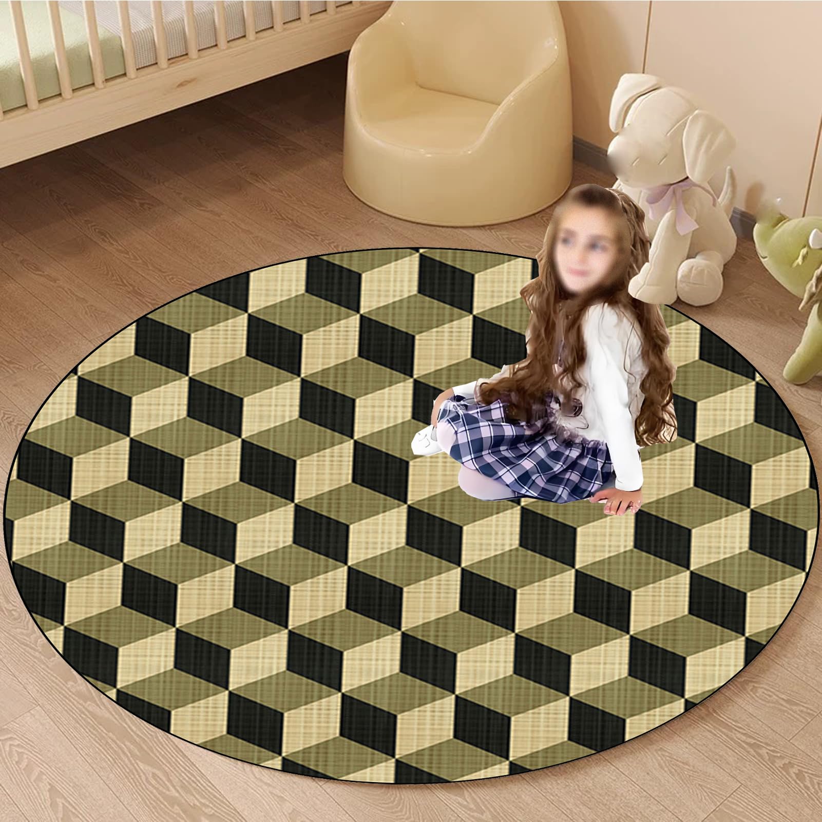 130 cm Redondo Alfombra Silla Gaming, Alfombra Multiusos para el Hogar, Protector Suelo Silla Ruedas, Alfombra de Protección de Suelo, Alfombra de Suelo para Suelos Duros, Laminado