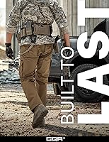 Vista 4 de CQR - Pantalones tácticos tipo cargo para hombre, tejido anti-rasgaduras, resistentes al agua, ligeros, para uso diario, trabajo, senderismo