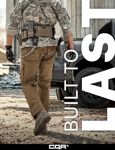 Miniatura 4 de CQR - Pantalones tácticos tipo cargo para hombre, tejido ripstop, resistentes al agua, ligeros, para uso diario, trabajo, senderismo o exteriores