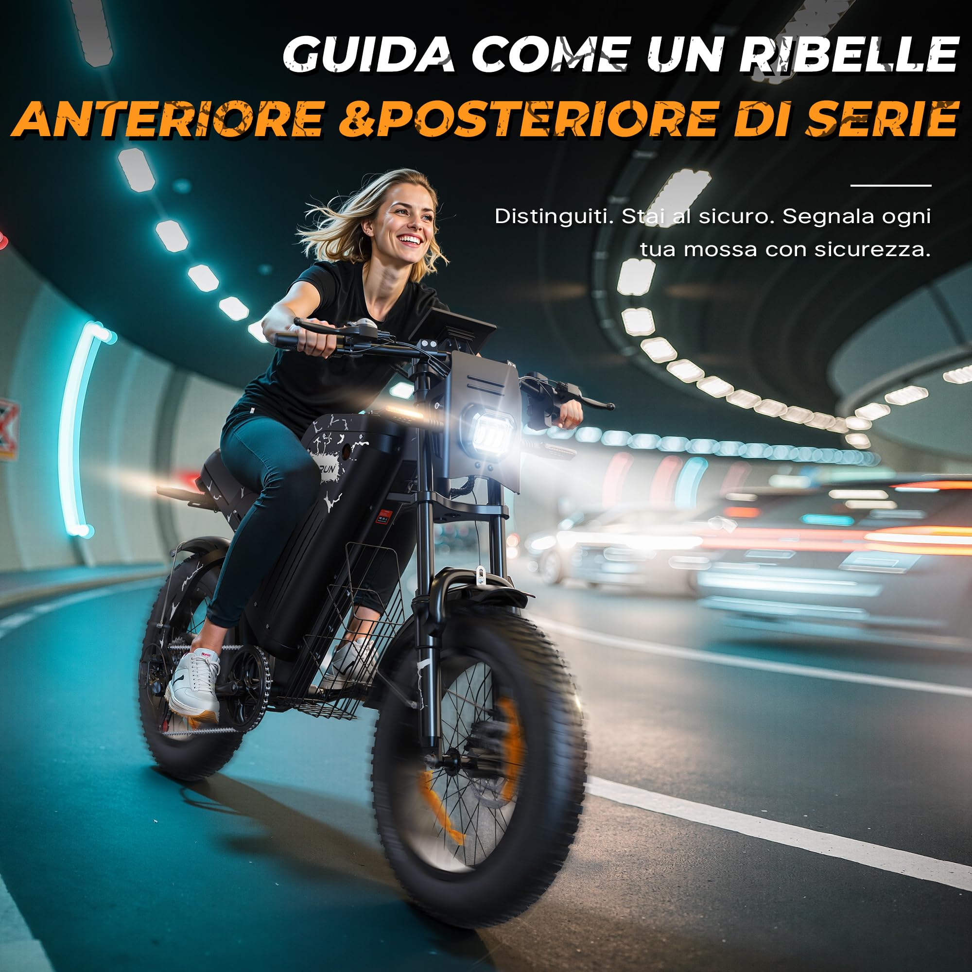 VARUN Bici Elettrica, 20''*4.0 Bicicletta Elettrica Fuoristrada, Batteria 48V 20.8/31.5Ah, Doppia Sospensione, Indicatori di Direzione Anteriori e Posteriori, E-Bike per Adulti a 7 Velocità