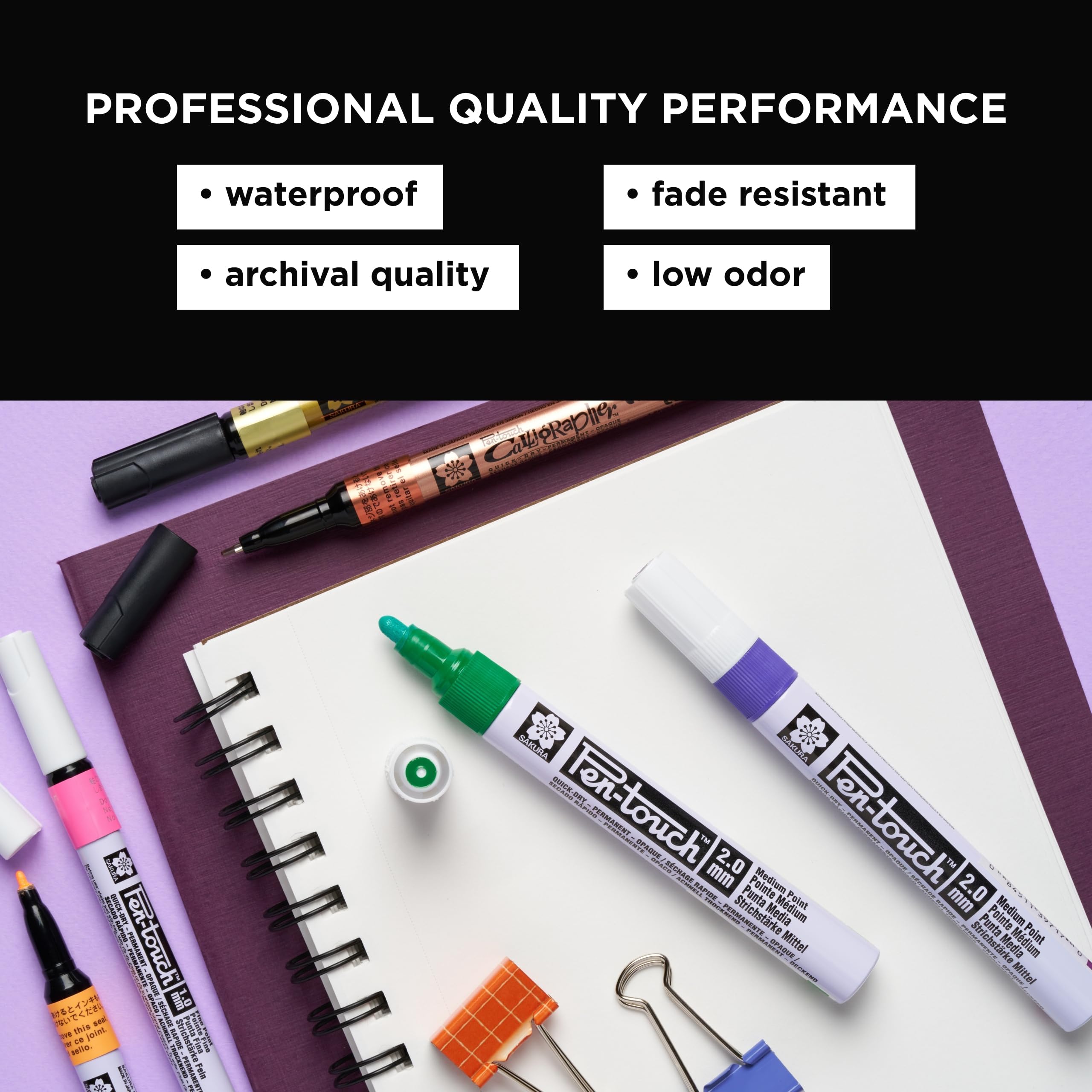 Amazon.com: SAKURA 42391 3-Piece Fine Pentouch Paint Marker, 1.0mm