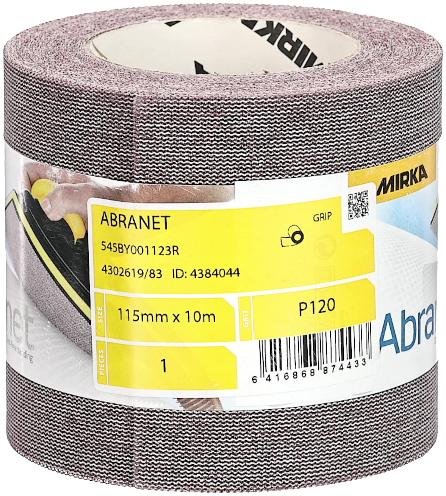 Mirka Schleifrolle Abranet 115 mm x 10 m Klett Korn P120