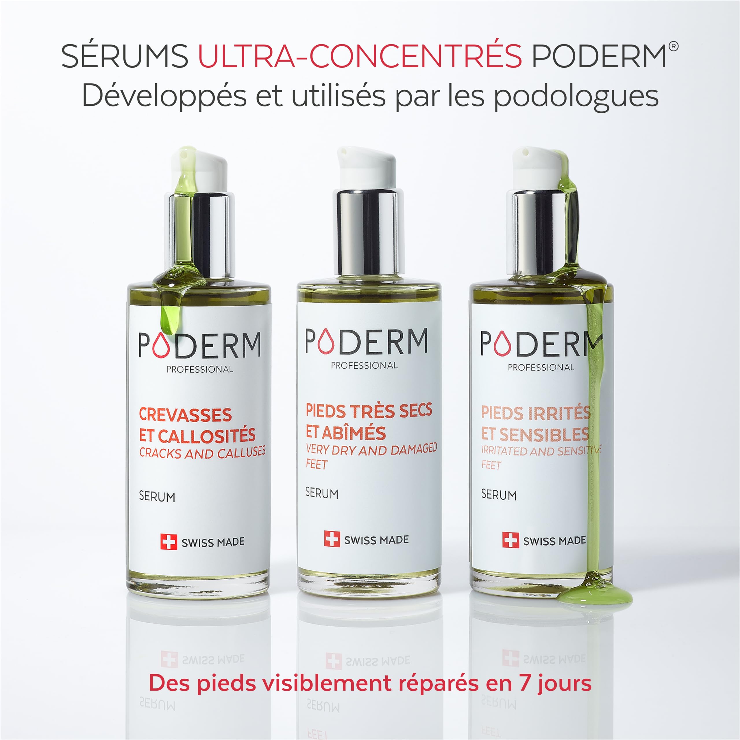PODERM – PIEDS TRÈS SECS ET ABÎMÉS – Répare et nourrit intensément pendant 24h – Des pieds visiblement réparés en 7 jours - Ingrédients 100% naturels – Soin des pieds –Swiss Made