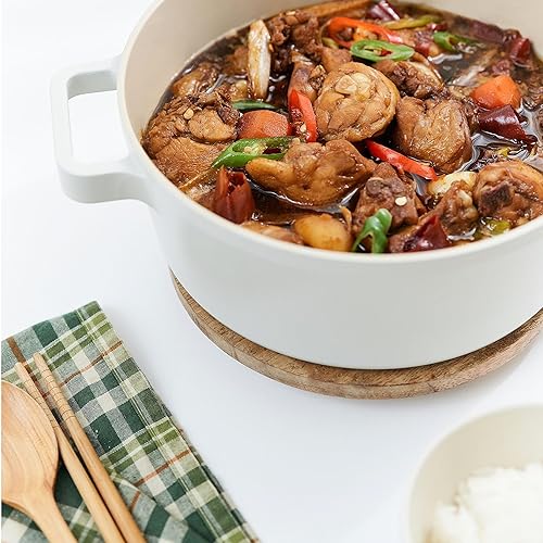 Miniatura 5 de FIKA - Olla antiadherente de 4.0 cuartos de galón con tapa, cazuela de revestimiento de cerámica de cocción saludable, utensilios de cocina