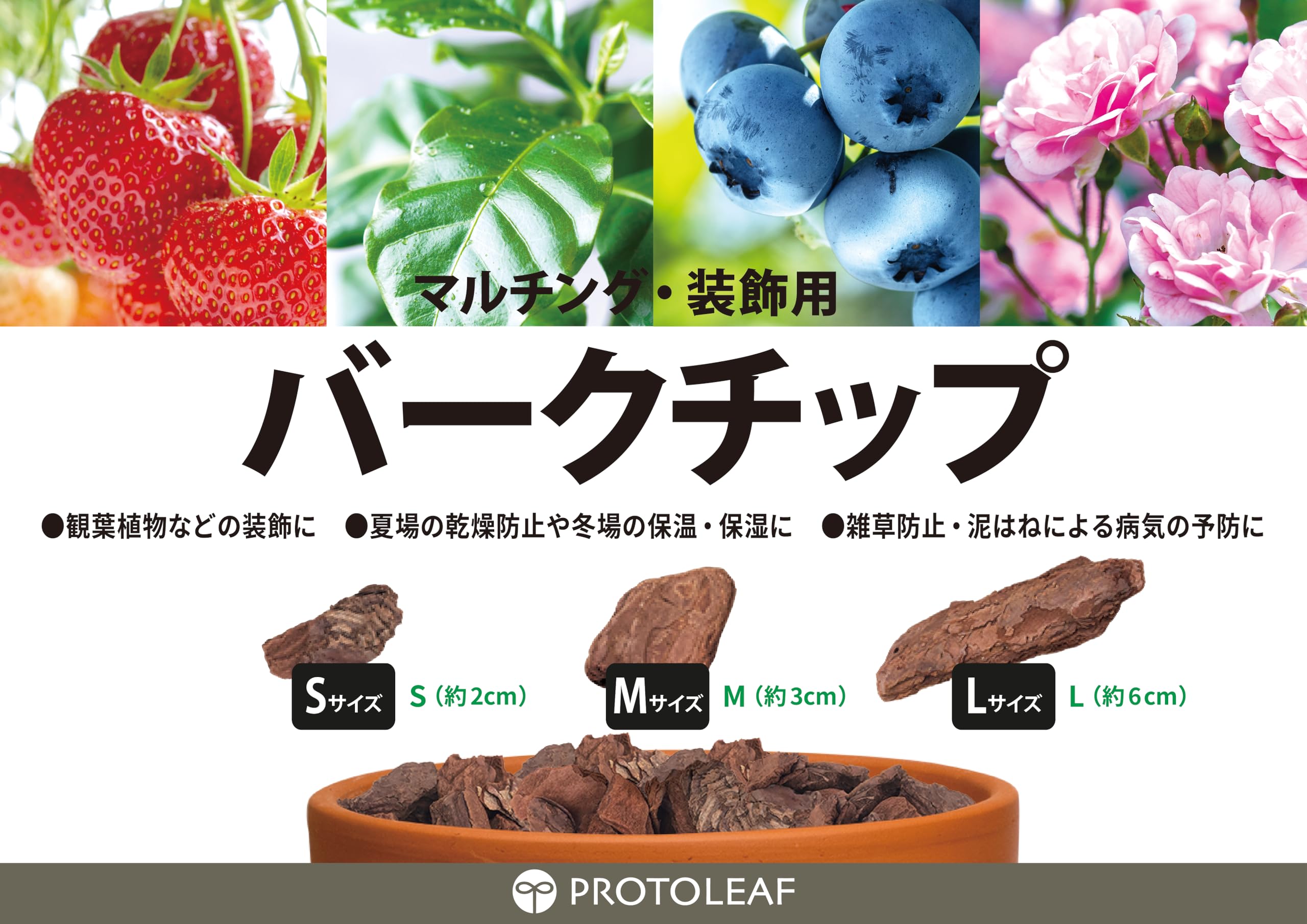 Amazon.co.jp: プロトリーフ バークチップ5L-M : スポーツ