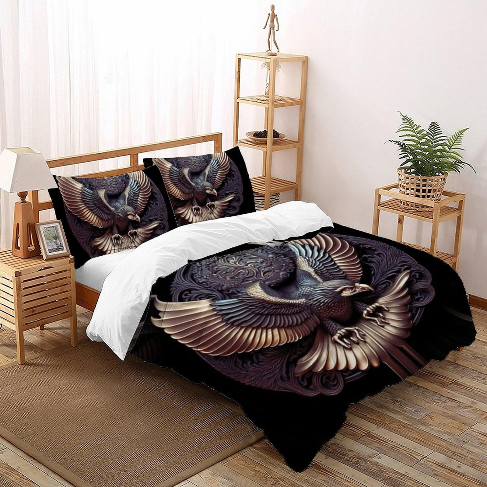 Housse de couette double 200x200cm Animaux Land pour créer une chambre d'enfant féerique