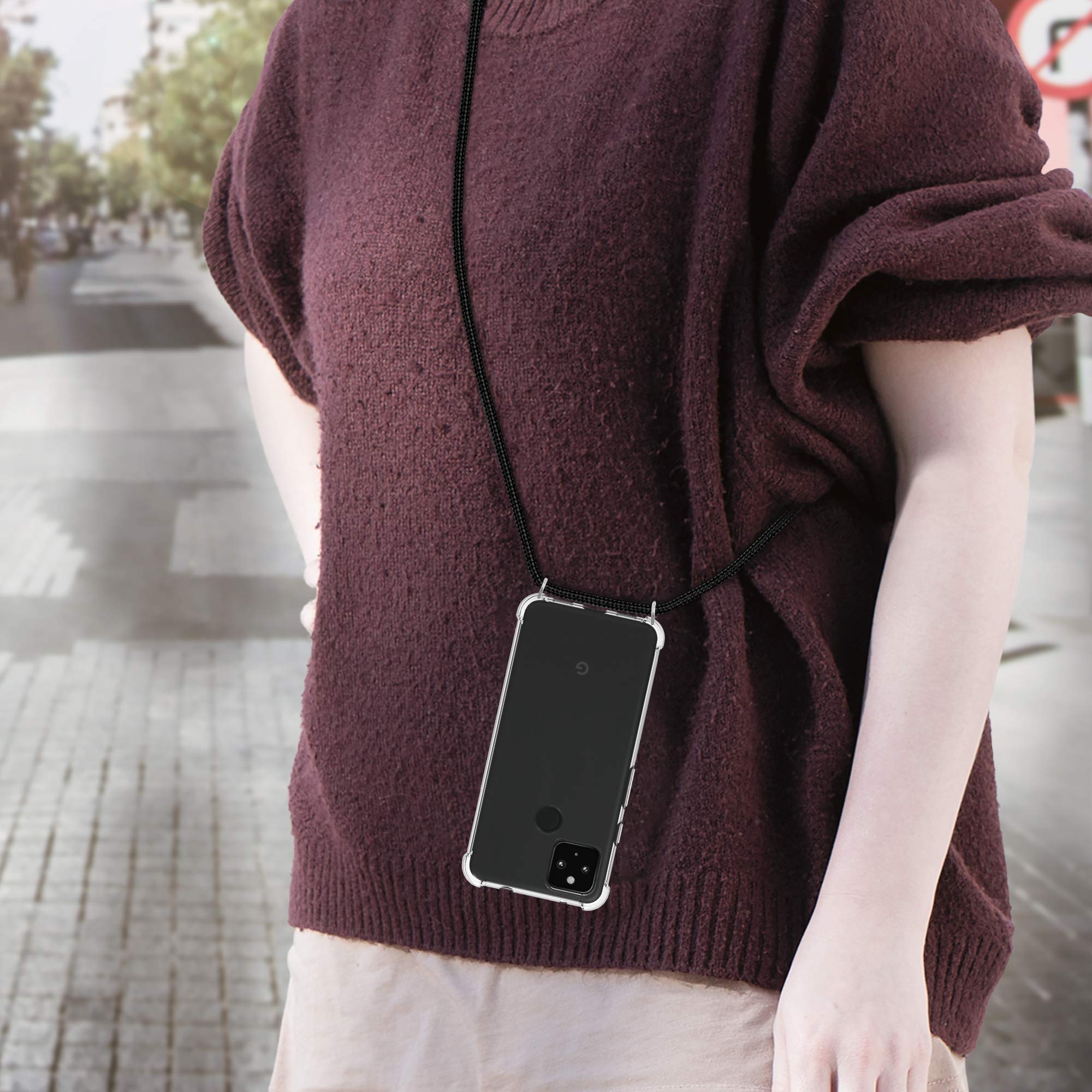YAMCCCSE Coque pour Google Pixel 4a 5G avec Cordon