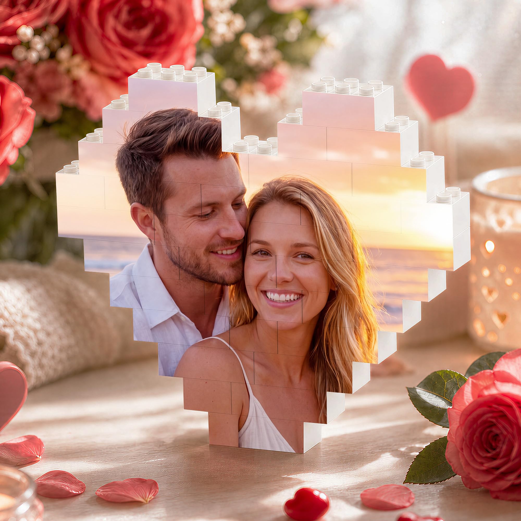 Easycosy Custom Building Bricks Photo Blocks Birthday Gifts for Women Men
