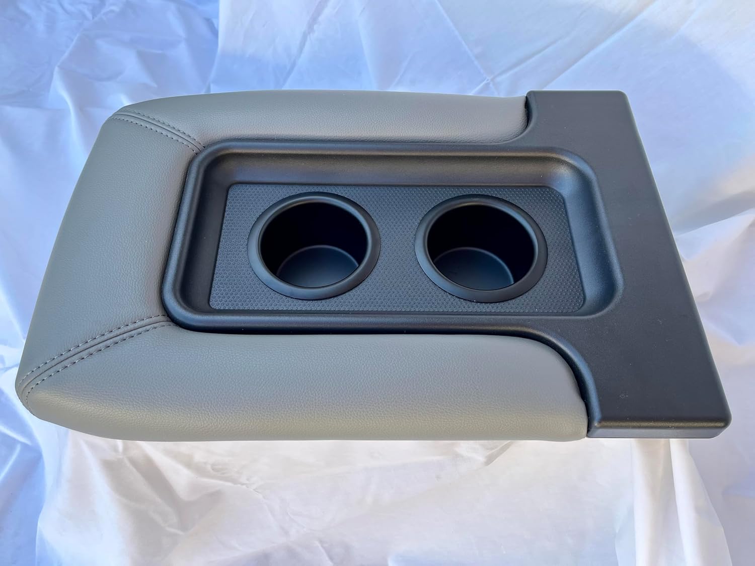 1995-1999 C & K1500 2500 3500 Center Console Middle Top Storage lid with Cup Holders arm Rest Complete Replacement Assembly Light Grey Pewter