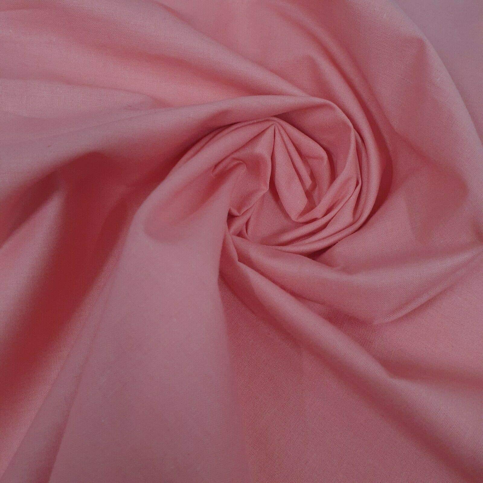 Tissu 100 % Coton 112 Cm De Large (Janak- Rose Pâle