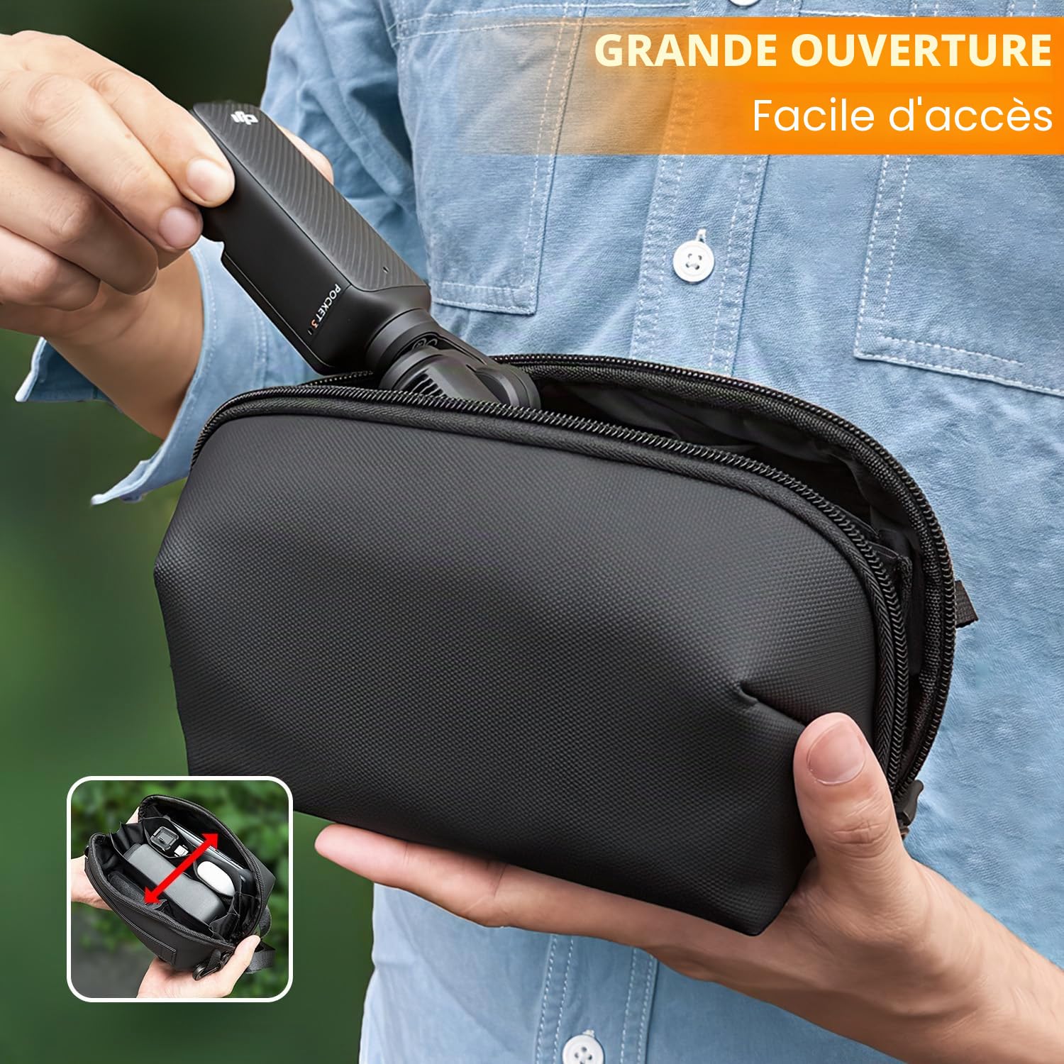 Semaiki Étui pour Osmo Pocket 3, Sac de Transport Compatible avec Osmo Pocket 3, étui de Protection pour DJI Pocket 3