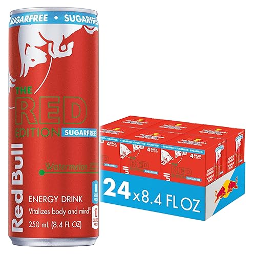 Red Edition Sugar Free Energy Drink, Watermelon, with 80mg Caffeine