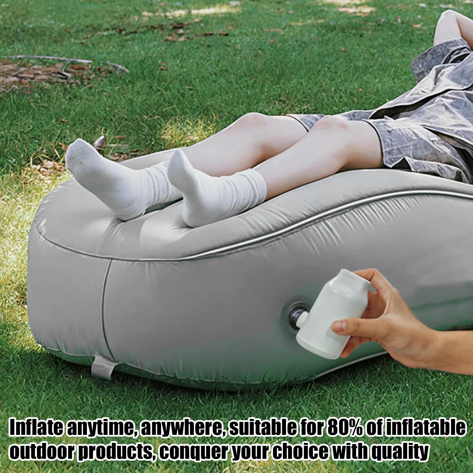 Pompe à air portable pour gonflables 4500 Pa avec 5 embouts, rechargeable | Mini pompe électrique gonflable pour sac de couchage, canapé, flotteurs, anneaux de natation, sacs