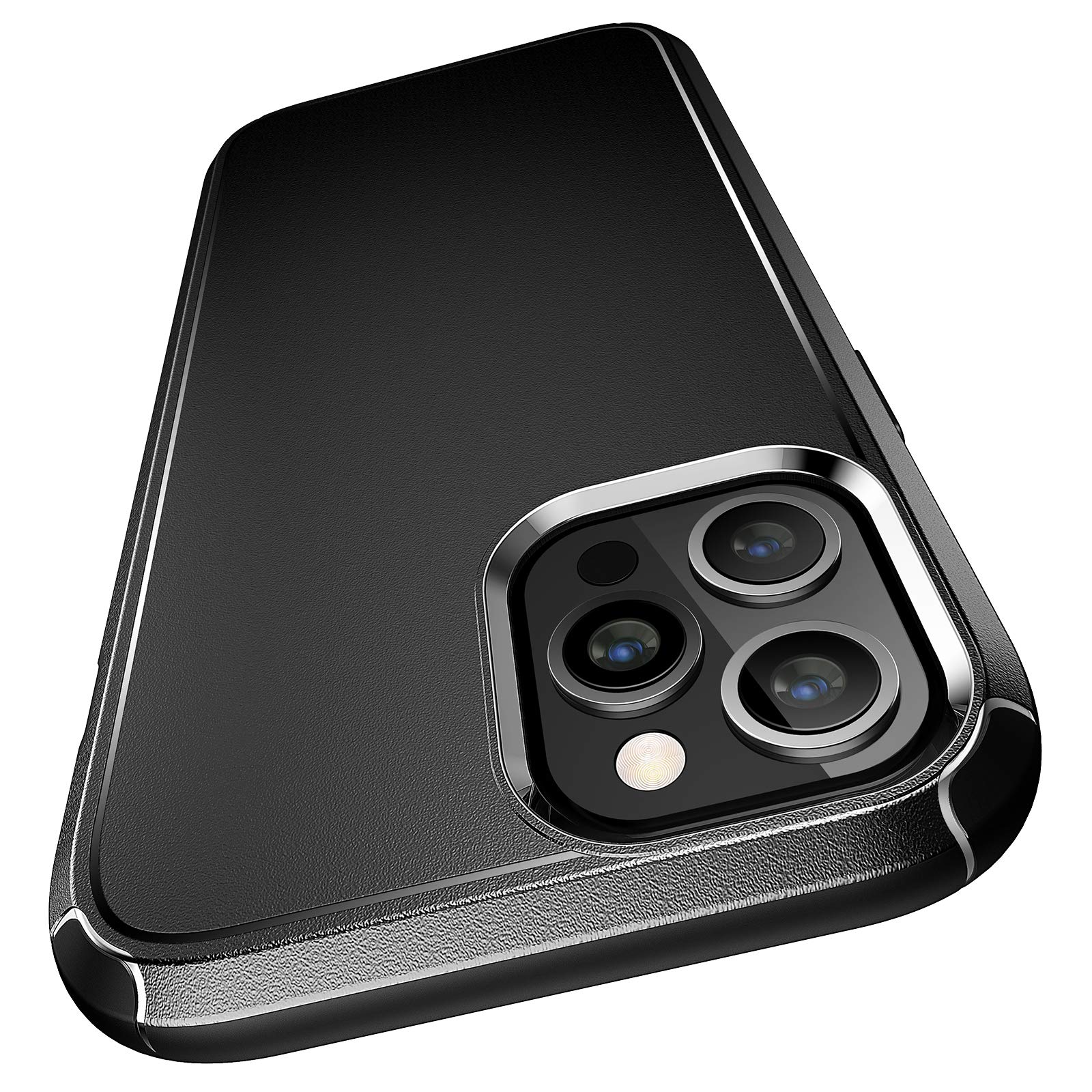 Meifigno Heavy Duty Designed for iPhone 12 Pro Max Case, [Military Level Protection] Hard Back with TPU Bumper, Shockproof Phone Case Compatible with iPhone 12 Pro Max 6.7" 2020, Black