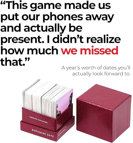 Miniatura 7 de Ideas para citas nocturnas para parejas: el juego de cartas de cita de dopamina | 180 Tarjetas, 52 Fechas con iniciadores de conversación,