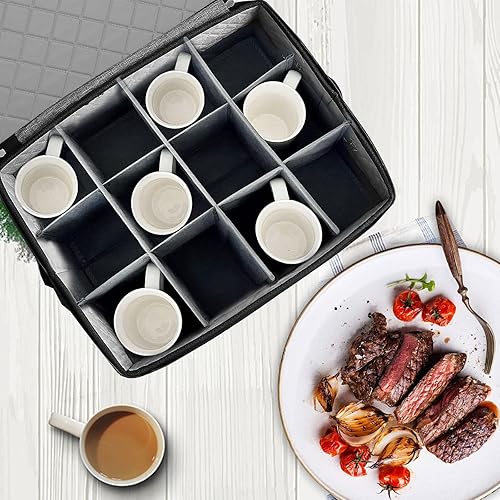 Miniatura 4 de Contenedores de almacenamiento de China-Contenedores de almacenamiento de platos acolchados y almacenamiento de tazas, organizador de almacenamiento