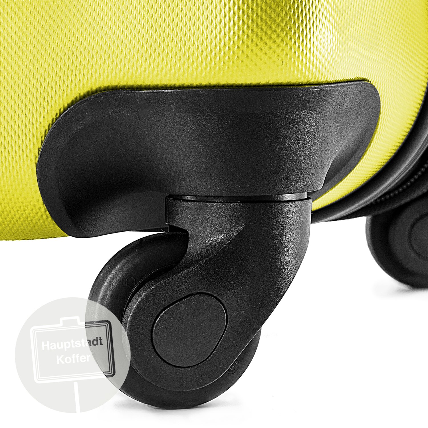 HAUPTSTADTKOFFER - Spree - Set di 2 Valigie Trolley rigido con estensione, ABS, TSA, 4 ruote, 55/65 cm, Giallo-blu scuro